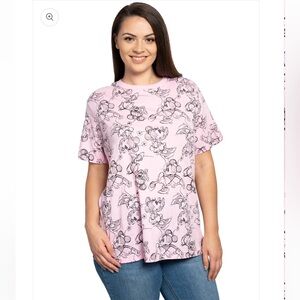 Disney Pink Minnie Mouse Sketch Shirt 2x